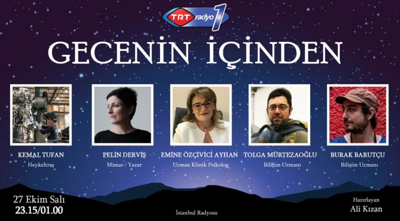 TRT Radyo-1, “Gecenin İçinden” programında Türkiye'de Mimari Maket kitabı konuşuldu.